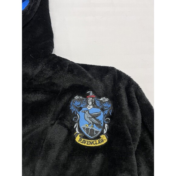 EUC P.jammy Harry Potter Ravenclaw Hoody Bath Robe Medium(12-14)  Black Blue - Picture 2 of 8